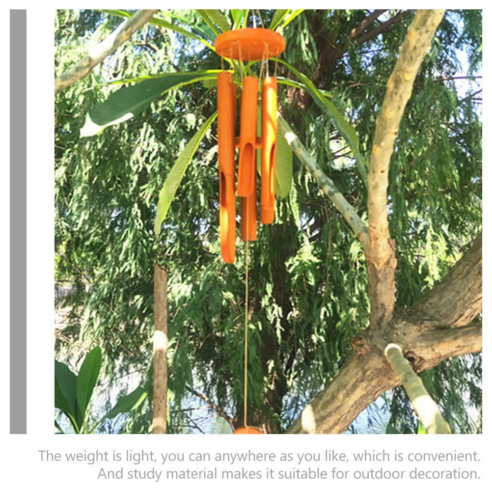 Bamboo Windchime Decoration Patio Wind Chime Garden Windchime Decorative Wind Chime Hanging Ornament Yard Wind Bell Home Decor 4