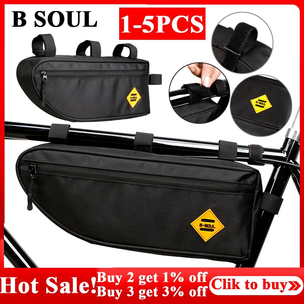 B SOUL Bicycle Triangle Bag Bike Frame Front Tube Bag Waterproof