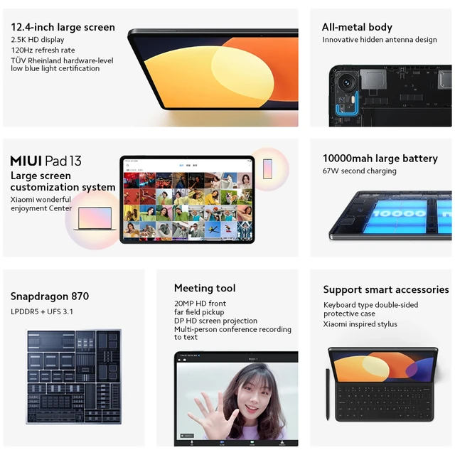 Xiaomi Mi Pad 5 Tablet PC MIUI 12 Snapdragon 860 Octa Core 11.0 Inch Screen  WIFI