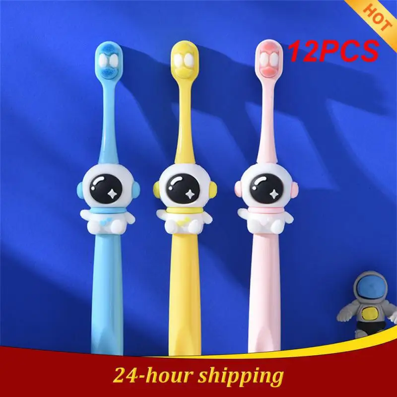 

12PCS Soft Bristle Cartoon Ultra Soft Spaceman Care Toothbrush Children