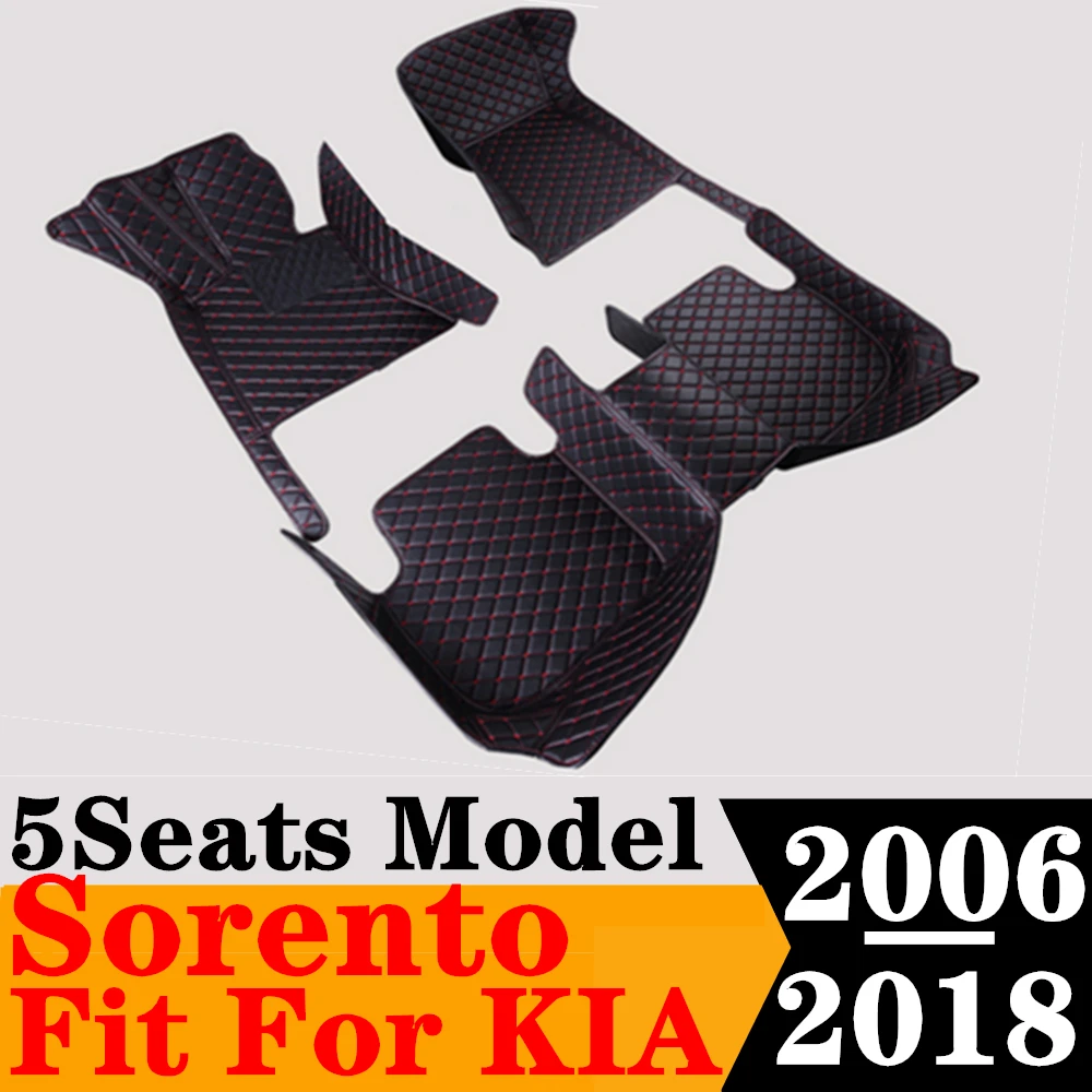 

Sinjayer Waterproof Leather Custom Fit Car Floor Mats Front & Rear FloorLiner Auto Carpet Mat For KIA Sorento 5 Seats 2006-2018