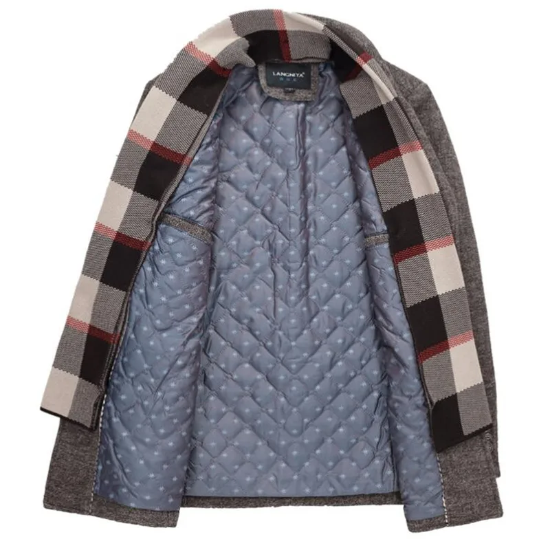 Brand clothing Men Wool Blend Coats Autumn Winter New Solid Color High Quality Woolen Jacket Luxurious Brand Clothing S-4XL