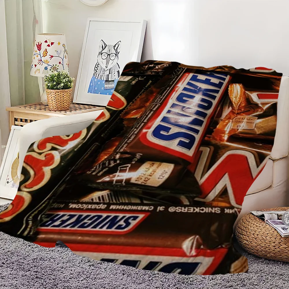 Hot Chocolate Bar Brand S-SnickerS Blanket Comfortable skin living room bed bedroom blanket suitable for travel and gifts 5