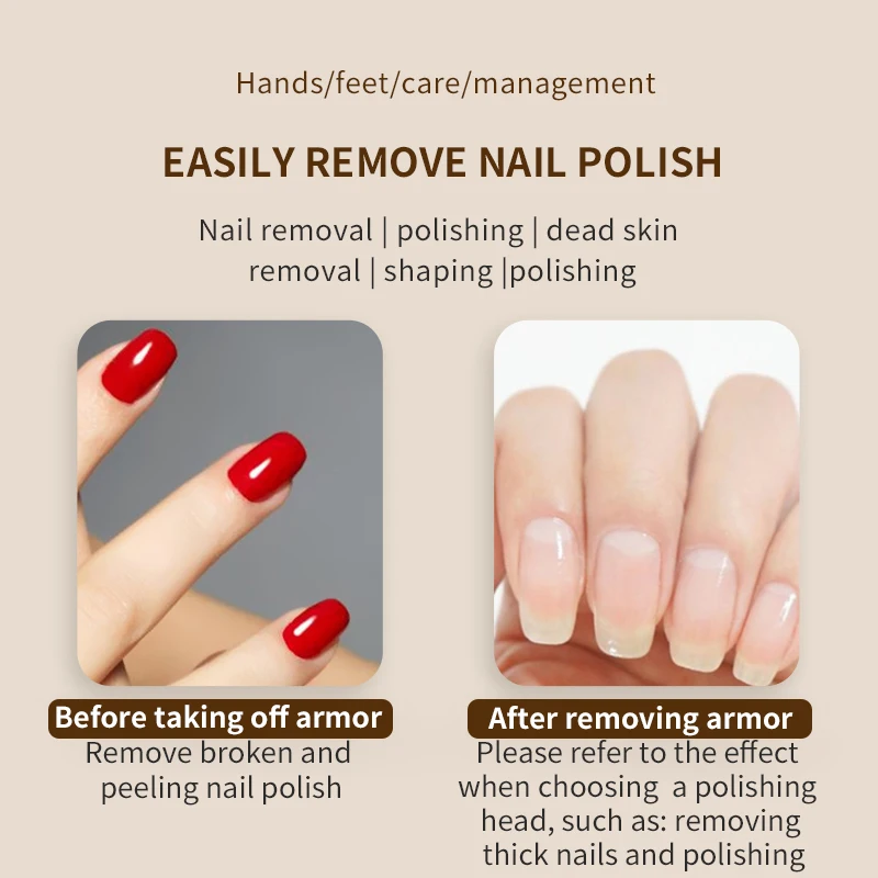 Electric Nail Polisher Drill Bits Professional Nails Grinding Polishing Dead Skin Removal Art Sanding File Pen Manicure Machine 4
