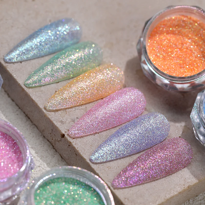 Aurora Nail Glitter Powder Shinning Pigment Purple Blue Pearl Nail Dust DIY Accessories Manicure Sugar Effect Decorations