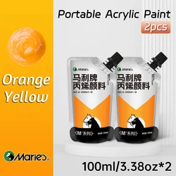 Vibrant 43 - Color Acrylic Paint Set for Creative Projects, 100ml Each (ORANGE YELLOW)