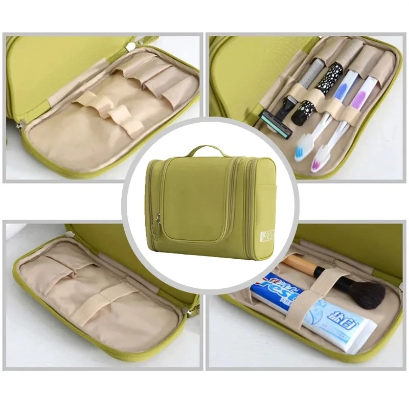 Travel Wash Bag Large Capacity Cosmetic Pouch Water Repellent Portable Sort Storage Multifunctional Suspension Bathing Bag 4