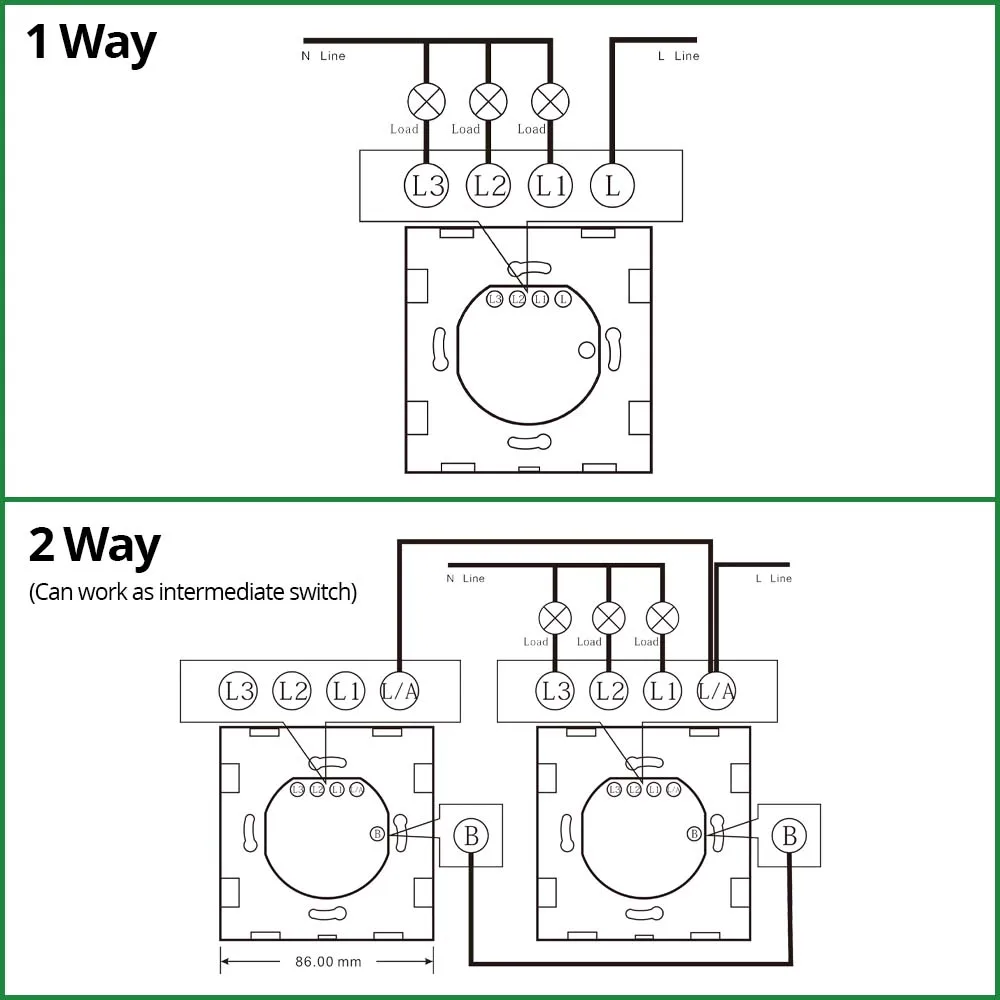 Wallpad 1/2/3 Gang 1/2 Way EU Touch Switch White Black Gold Glass Panel Wall Light Sensor Button With LED AC110-220V images - 6