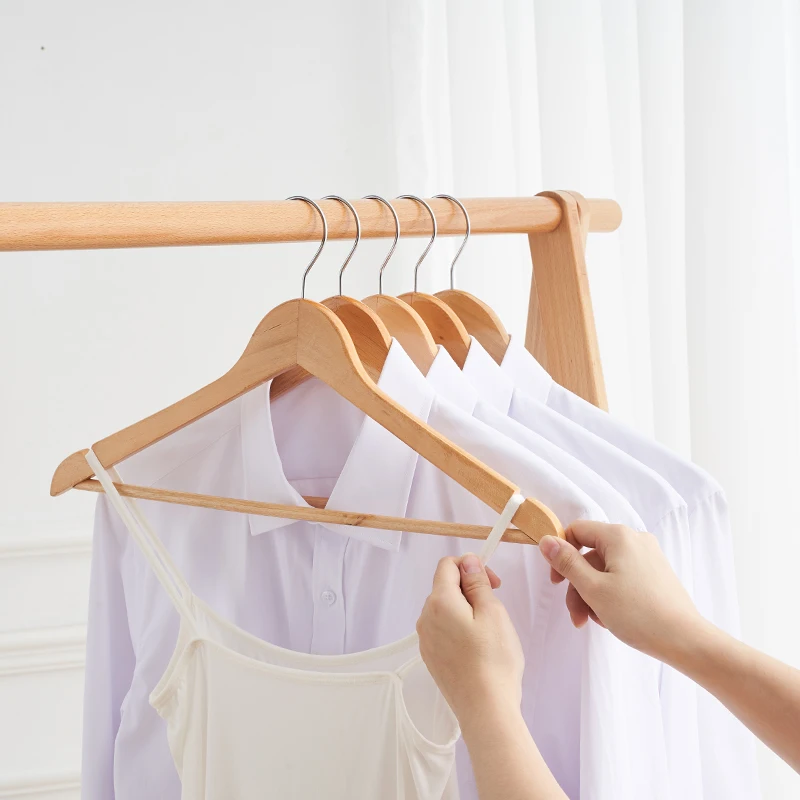 Clothes Hanger Storage Hanger 10PCS Wood Coat Hanger 45CM for Household Hanging Clothes