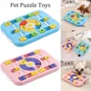 Pet  Puzzle Toys Cat Dog Soothing And Anti-slip Square Shaped Slow Food Non-Slip Bowl Interactive Pet Training Toy For Dogs Cats