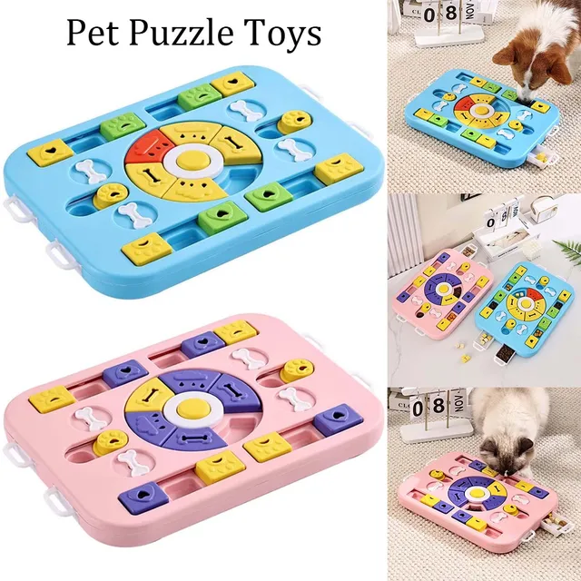 Pet Puzzle Toys Cat Dog Soothing And Anti-slip Square Shaped Slow Food Non-Slip Bowl Interactive Pet Training Toy For Dogs Cats Pet Puzzle Toys Cat Dog Soothing And Anti-slip Square Shaped Slow Food Non-Slip Bowl Interactive Pet Training Toy For Dogs Cats