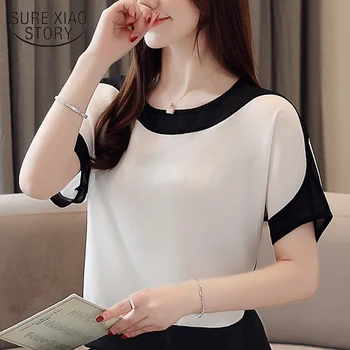 Fashion Women Blouses 2025 Women Blouse Shirt Short Sleeve Casual Chiffon Blouse Women Shirts Womens Tops and Blouses 3397 50 1