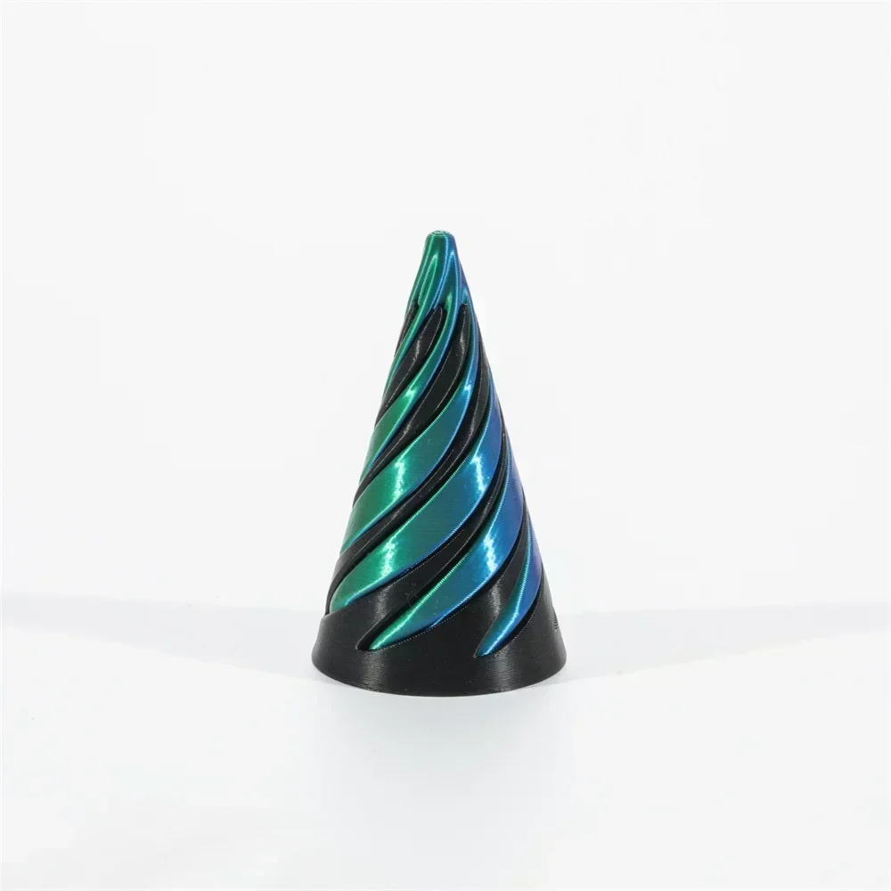 Spiral Cone Pyramid 3D Printed Vortex Sculpture Ornament
