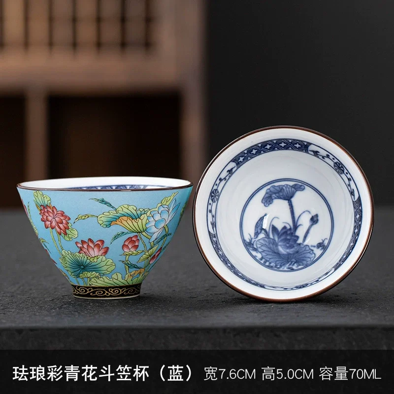 Chinese Vintage Aesthetic Ceramic Cups Teeware Porcelain Drinkware Cupel Hand Made For Oolong Tea Red Ceremony