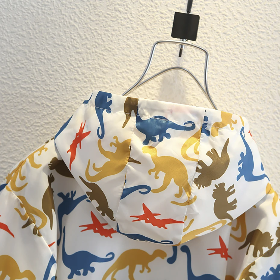 Kids Jacket Outerwear Dinosaurs Pattern Boys Coats Long Sleeve Kids Coat Casual Style Clothes Boys kids jackets