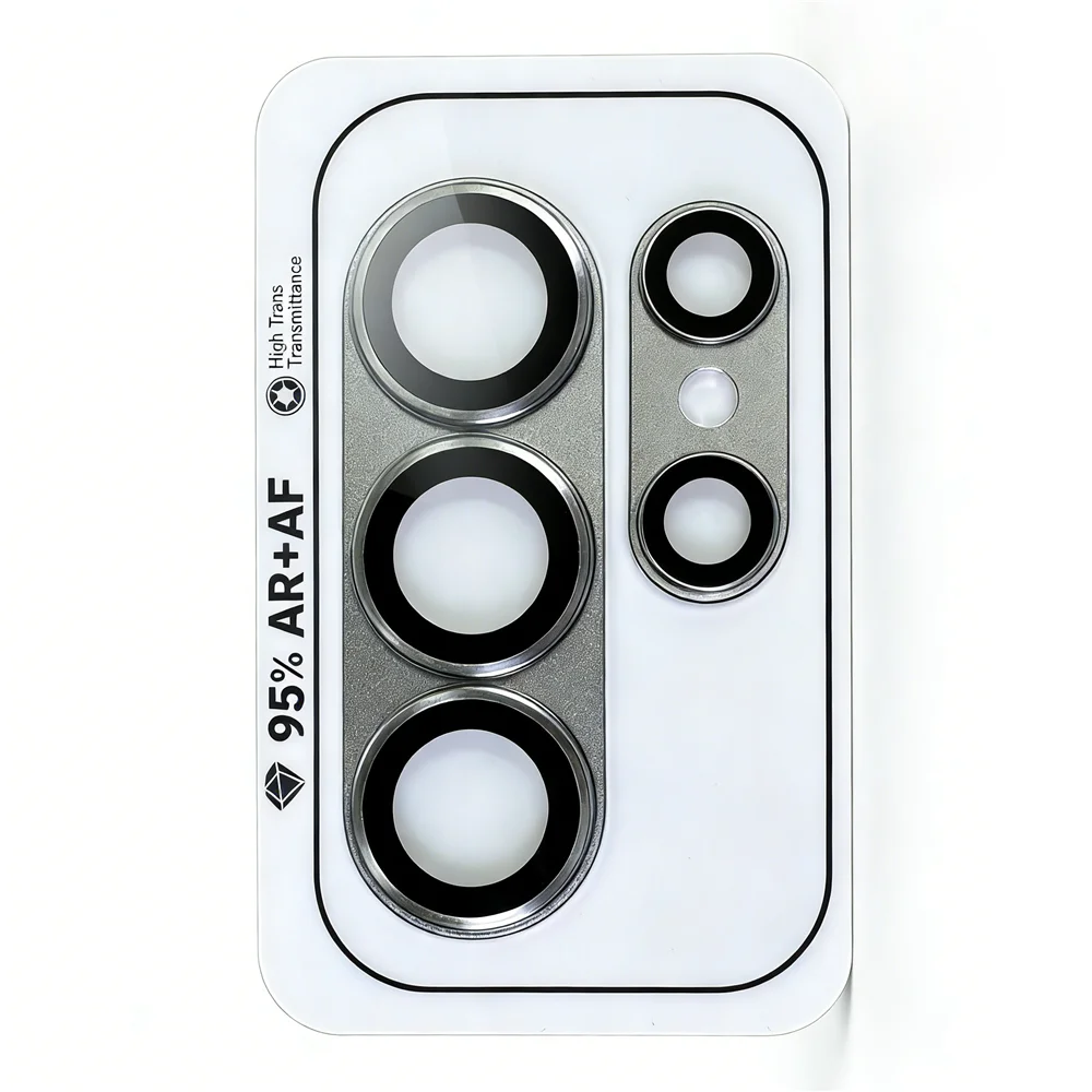 8K HD Camera Protective Metal Lens Cover with Tempered Glass Film