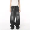 New 2025 American Retro Wide Leg Loose Men's INS Jeans Cross-Border Hot Sale Loose Fit Men's Denim Pants Trendy Casual Trousers