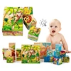 Nine Blocks Six-sided 3D Jigsaw Cube Puzzle Wooden Toy For Children Wooden Cartoon Animal Puzzle Funny Games Kid Educational Toy 1