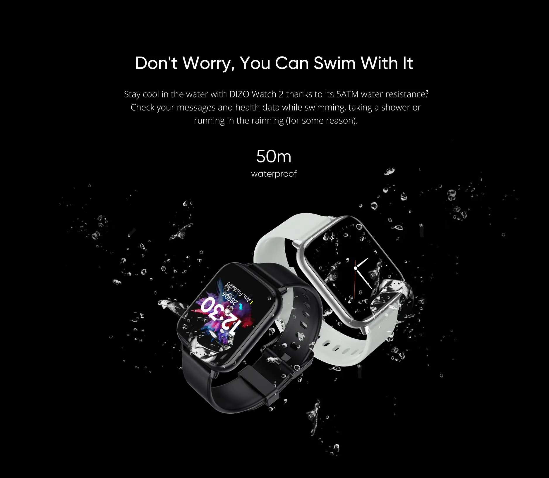 DIZO Watch 2 Smart Watch Realme Tech Heart Rate Monitor Fitness Tracker Sport Waterproof Smartwatch for Xiaomi IOS Men Women