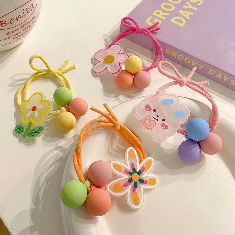 New Children's Hair Rope Cute Little Animal High Elastic Durable Rubber Band Baby Ponytail Head Rope Cartoon Hair Accessories school supplies multi purpose handwritten label stickers sticky strong durable cartoon self adhesive name stickers custom label