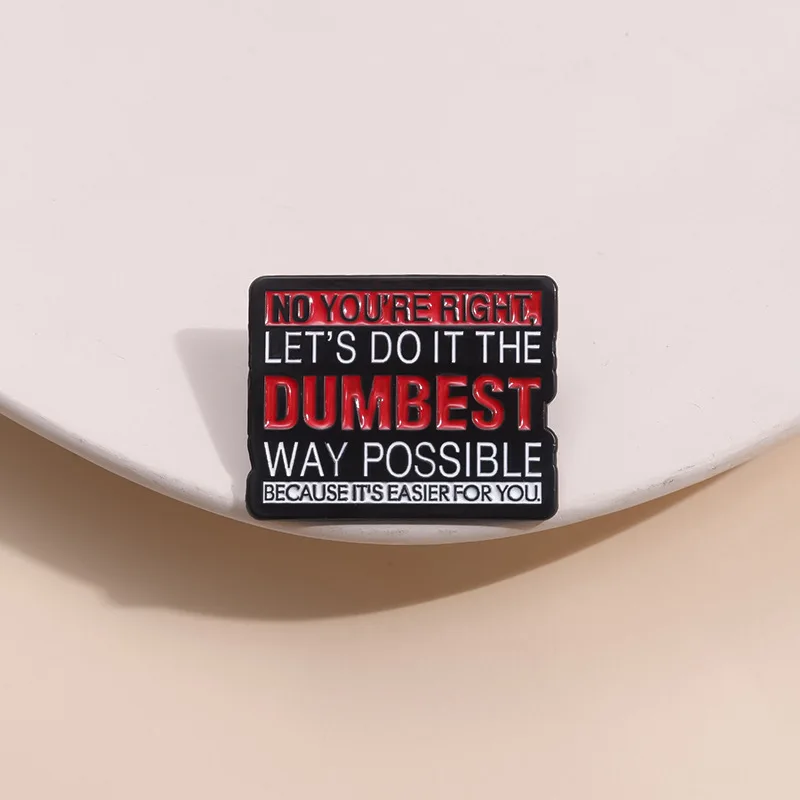 31Styles Geometric Humorous Phrase Enamel Pins Custom Funny Quotes Metal Brooches Lapel Badge Backpack Decorative Jewelry Gifts