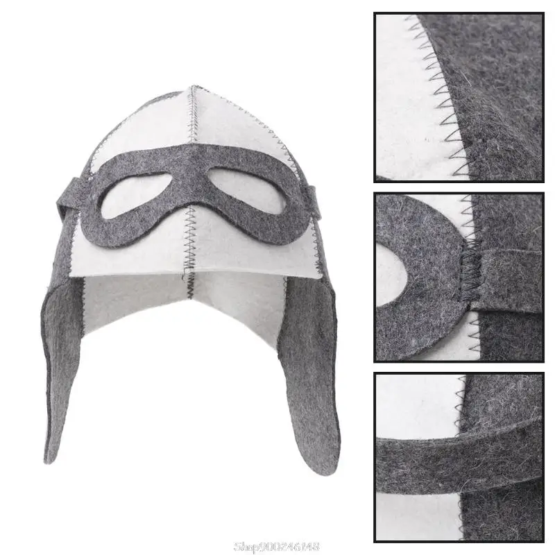 Wool Felt Sauna Hat Anti Heat Russian Banya For Bath House Head N23 20 Dropship 3