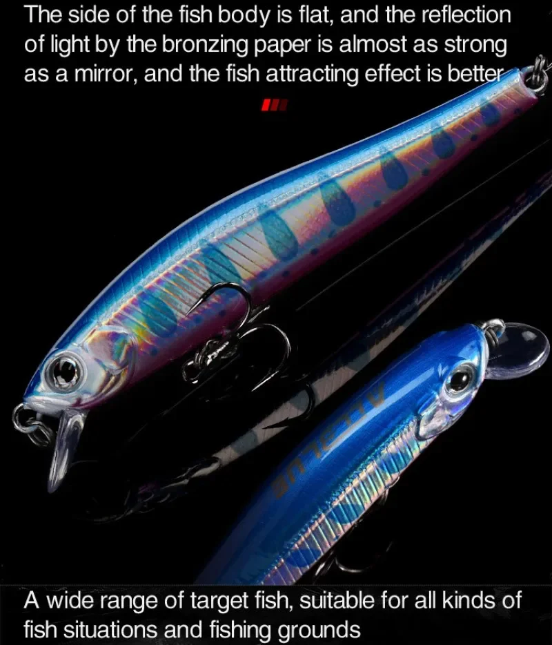 ZipBaits Rigge 70s Sinking Minnow Fishing Lures Artificial Bait 3D Natural Eye Wobbler Hard Bait Fishing Tackle Rival 70S Minnow 5