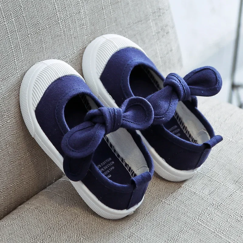 Korean Fashion Baby Shoe Children Canvas Shoes Bow Baby Princess Shoe for Baby Girl Casual Sneaker Tenis Infantil Menino Zapatos 5