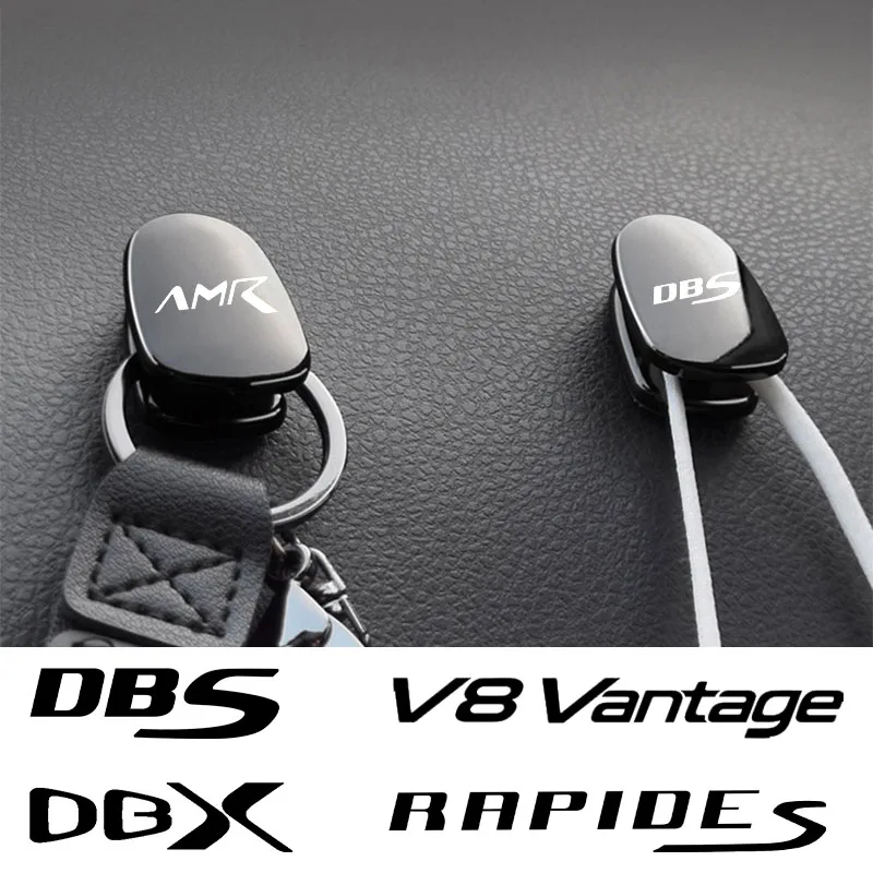 Новые металлические автомобильные крючки, вешалка, органайзер, аксессуары для Aston Martin DBX DBS V12 DB11 DB9 Rapide AMR, автомобильные наклейки