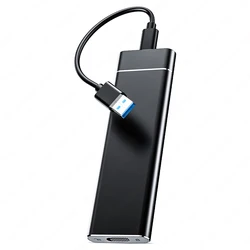 Ultra - Fast USB 3.1 M.2 SATA SSD Aluminum Enclosure with Auto - Sleep Feature (Black)