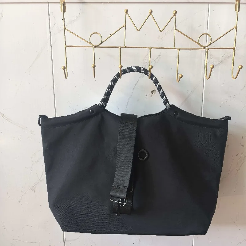 2026 Modische schlichte Canvas-Tasche mit Schriftzug, Pendler-Handtasche, große Kapazität, Damenhandtasche