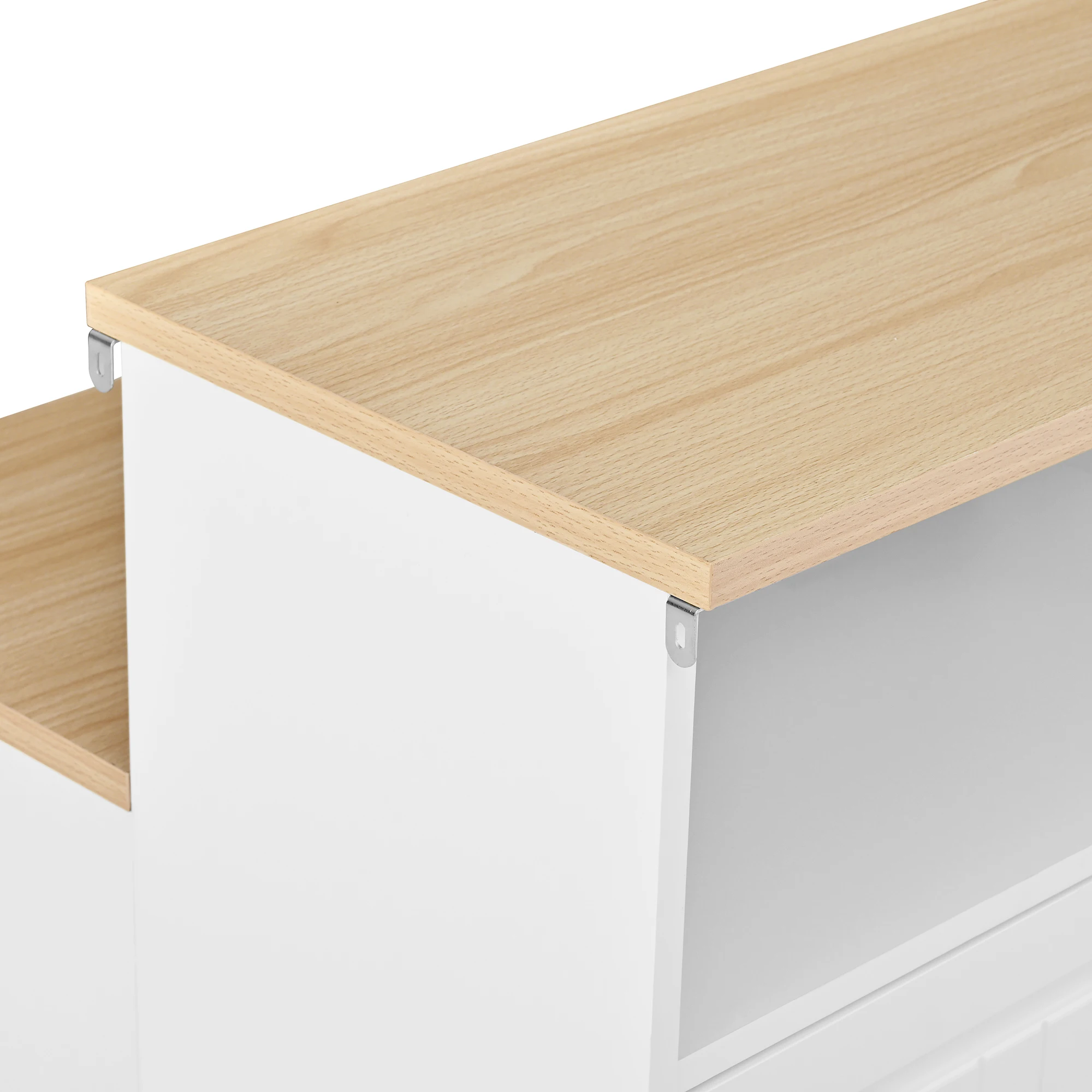 Kücheninsel auf Rollen, ausziehbarer Essbereich mit Stühlen, Sideboard mit viel Stauraum, ideal für Küche und Esszimmer – Detail 19
