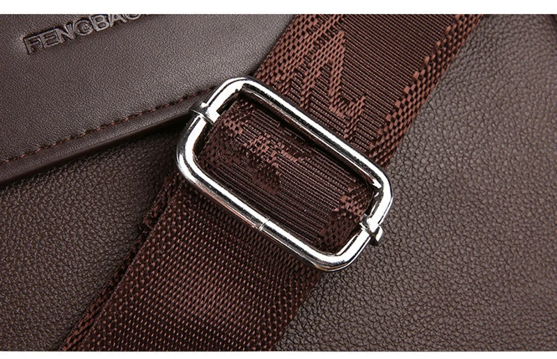 Men's Messenger Shoulder Briefcases PU Leather Executives Designer Business Office A4 Ipad Portfolio Side Crossbody Bag Male