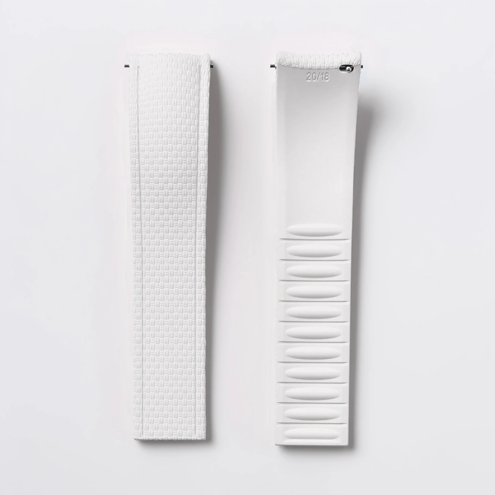 Universal Fluoro Rubber Quick Release Watch Band - Customizable Cut-to-Size Strap