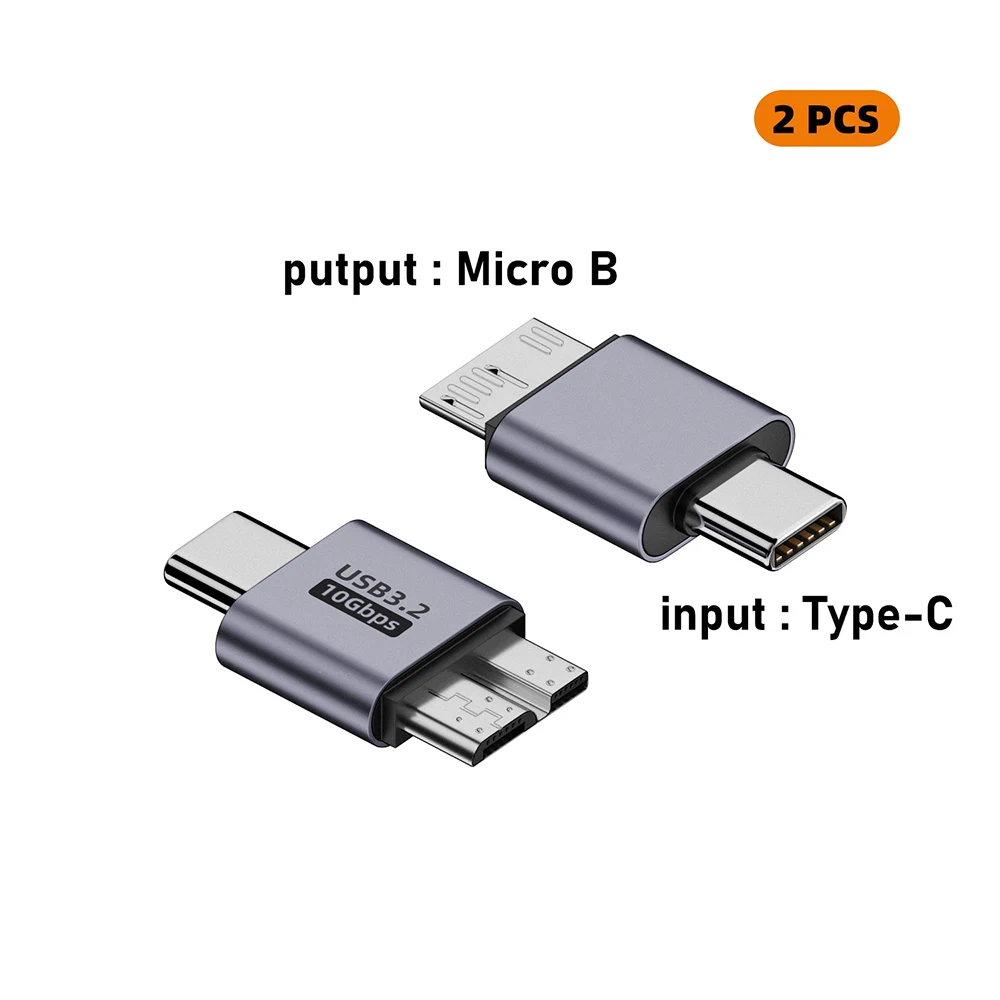 USB C 3.0 Micro B to Type C Female Adapter for Laptops and External Hard Drives