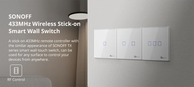 SONOFF-Interruptor de Luz de Parede Sem Fio,