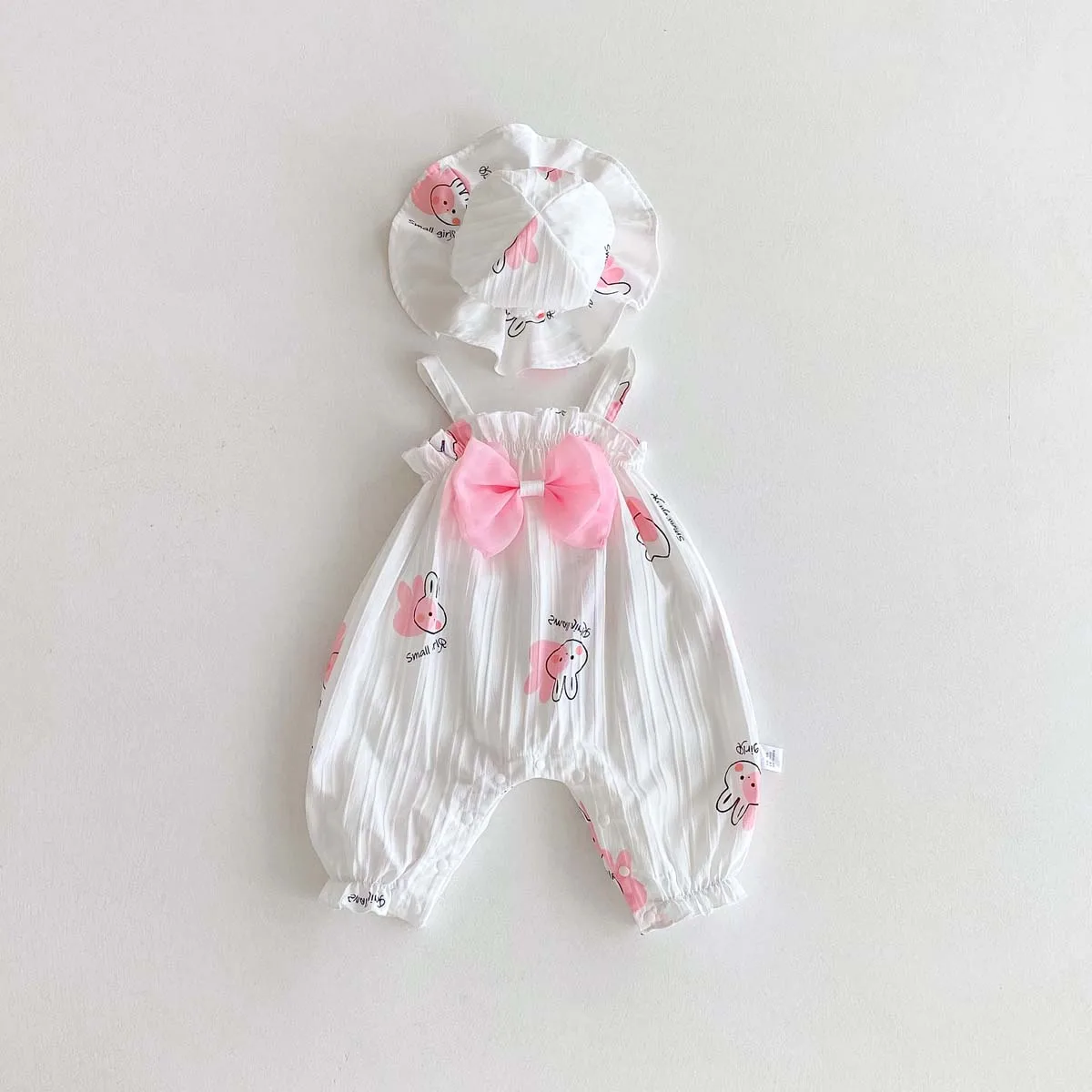 بذلة أرنب لطيفة على شكل فيونكة جميلة للفتيات الصغي...