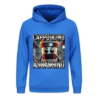 Cappuccino Assassino Hoodie Kids Italian Brainrot Clothes Boys Tralalelo Tralala Tung Tung Tung Sahur Sweatshirts Girls Outwear
