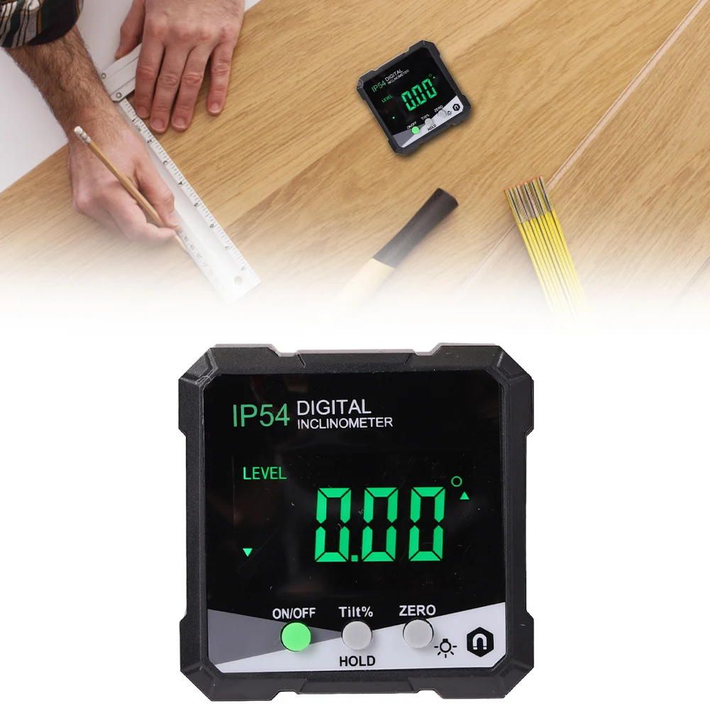 4*90&deg; Digital Portable Inclinometer LCD Backlight Angle Protractor IP54 Electronic Goniometer Level Angle Finder Measuring Tool digital angle protractor angle measuring tool angle protractor digital angle meter digital inclinometer