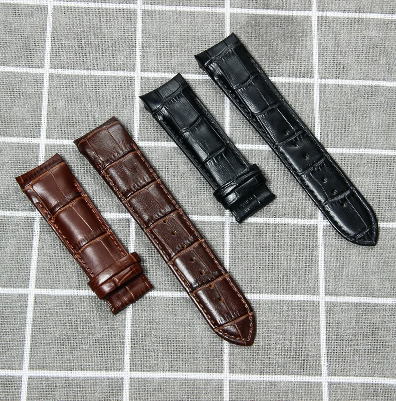 

Premium Quality Genuine Cowhide Leather Watch Band Strap Wristband Fit Tissot 22/23/24mm Connector Alligator Crocodile Grain