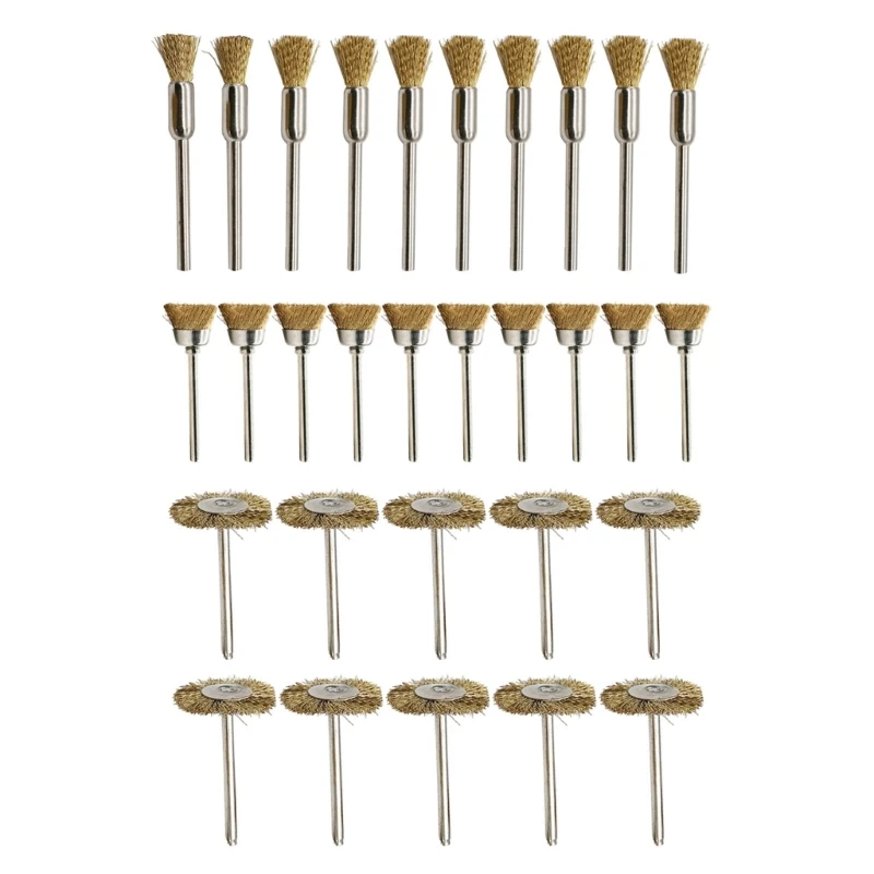 

30PCS Wire Brushes Set Brass Wire Pen Brush for Rotary Tools