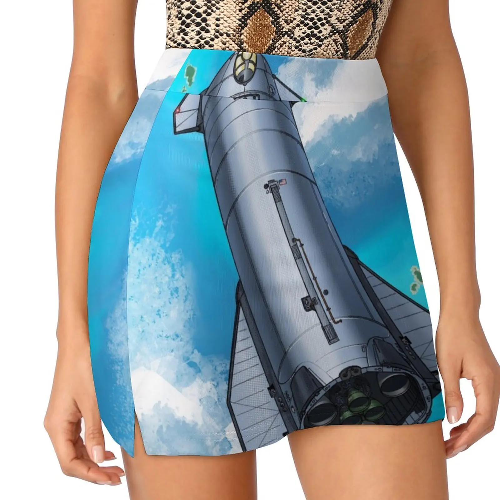 Starship in low-earth orbit Light Proof Trouser Skirt kpop rave outfits for women skirts for womans Woman short skirt