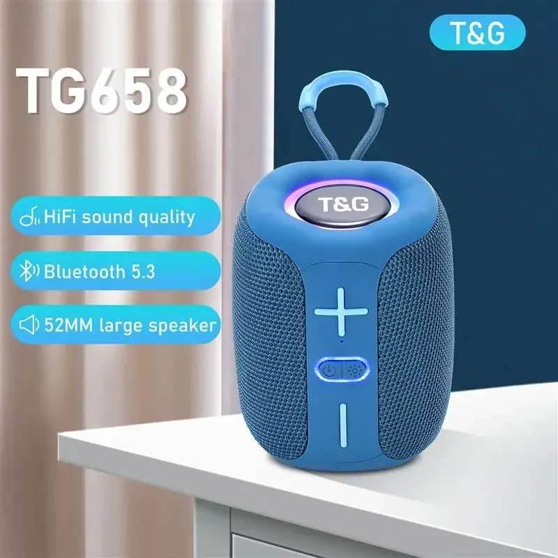 TG658 Portable Bluetooth Speaker Wireless Subwoofer Column Mini Bass FM TF BT Music Play For Android iOS Smart Phone PC Laptop