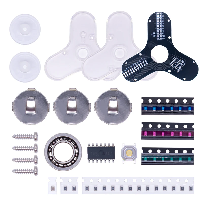 Kit Fai-da-te Giroscopio Rotante Con LED Lampeggianti, Saldare Componenti Elettronici, Nuovo