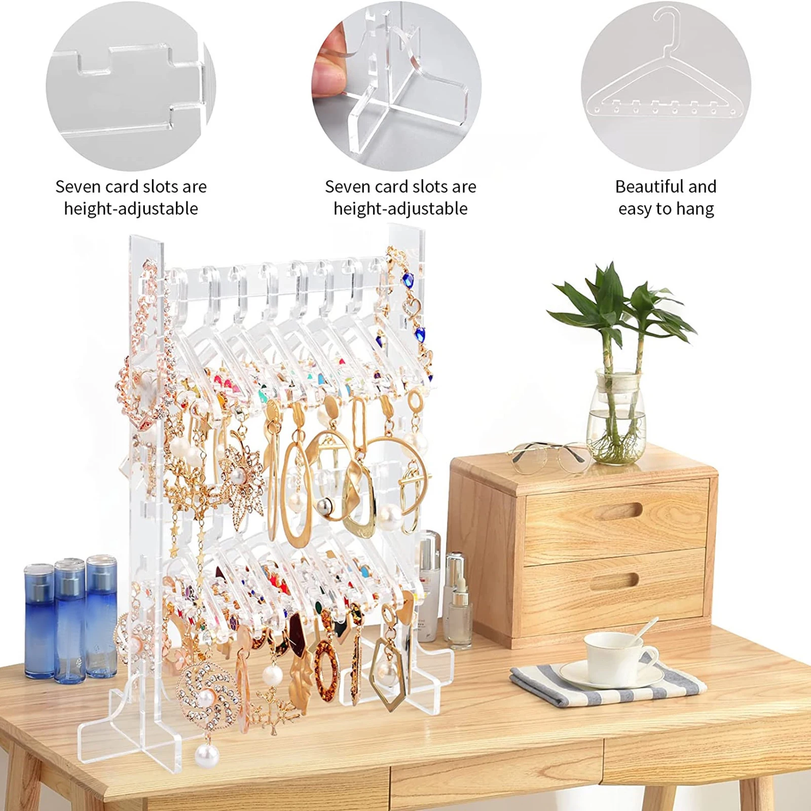 Acrylic Earring Display Stand, Mini Coat Hanger Rack, Jewelry Storage  Showcase, Earrings Organizer, Holder - AliExpress