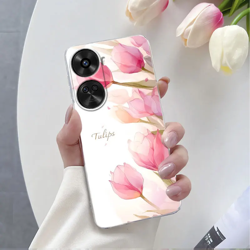 Luxury Floral Clear Silicone Protective Phone Case
