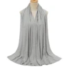 Écharpe Hijab en Jersey de coton Modal de qualité supérieure, châle musulman Long, Turban doux uni, bandeau pour femmes, bandeau africain 170x60cm