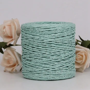 100g/Ball Raffia Yarn Kintting Paper Straw Yarn for Crocheting Hat Fancy Yarn Flower Packing Summer Fashion Handmade Material 2