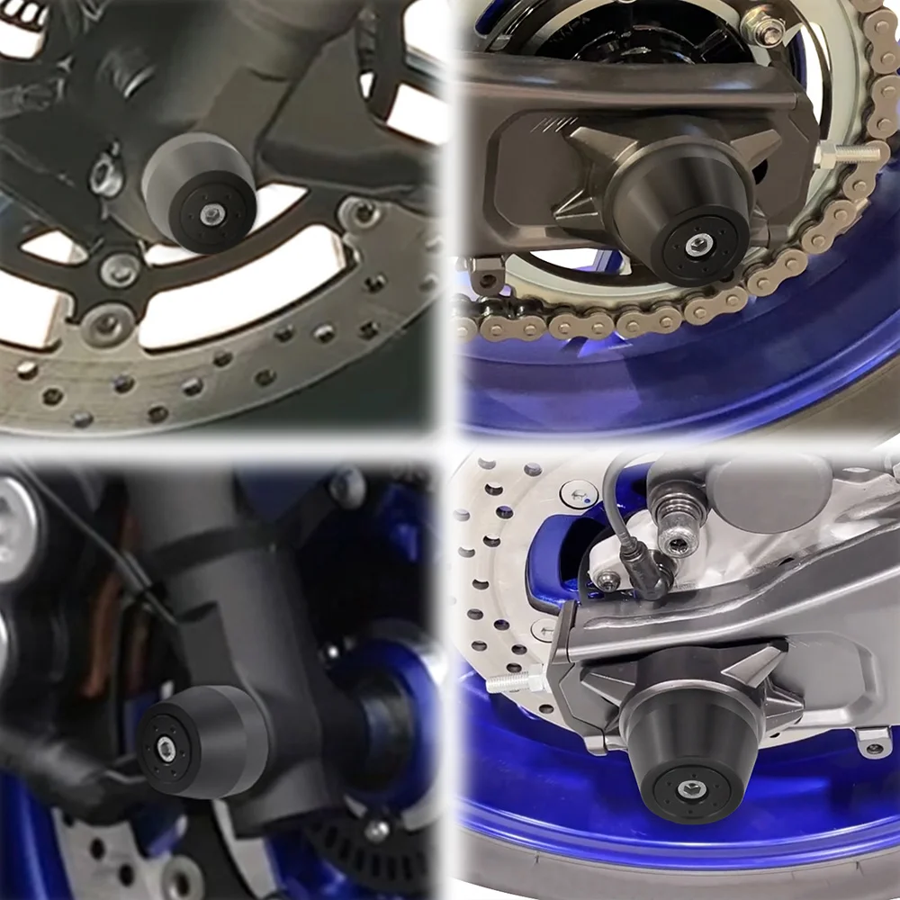오토바이 전방 후방 휠 포크 액슬 슬라이더 충돌 방지 장치 YZF-R7 2022-2025 FZ-07/MT-07 2015-2024 XSR700 2016-2021 야마하용