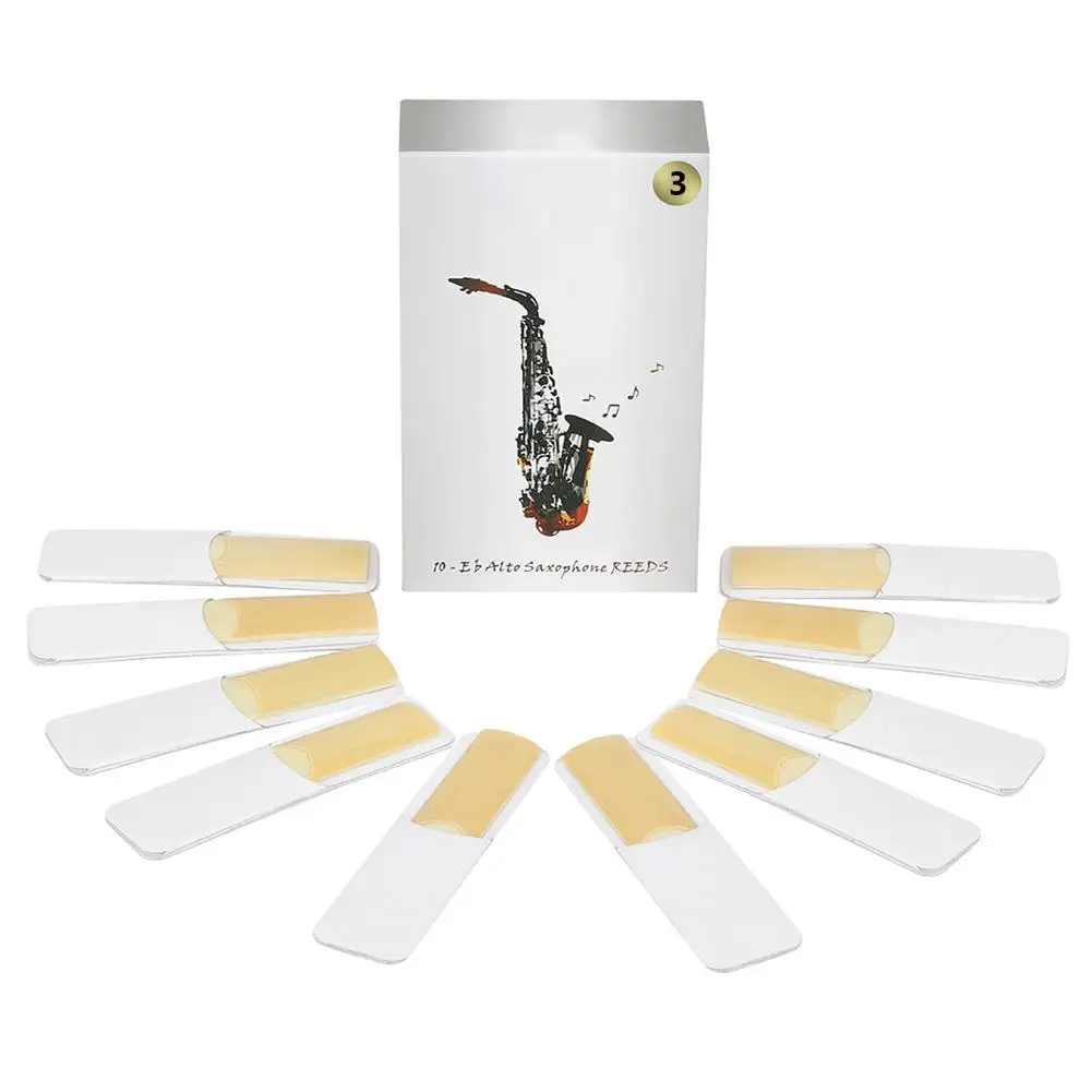 

10 Pieces Soprano Alto Tenor Saxophone Reeds Strength 2.0 2.5 3.0 Saxophone Reeds For Sax Clarinet Beginner Player